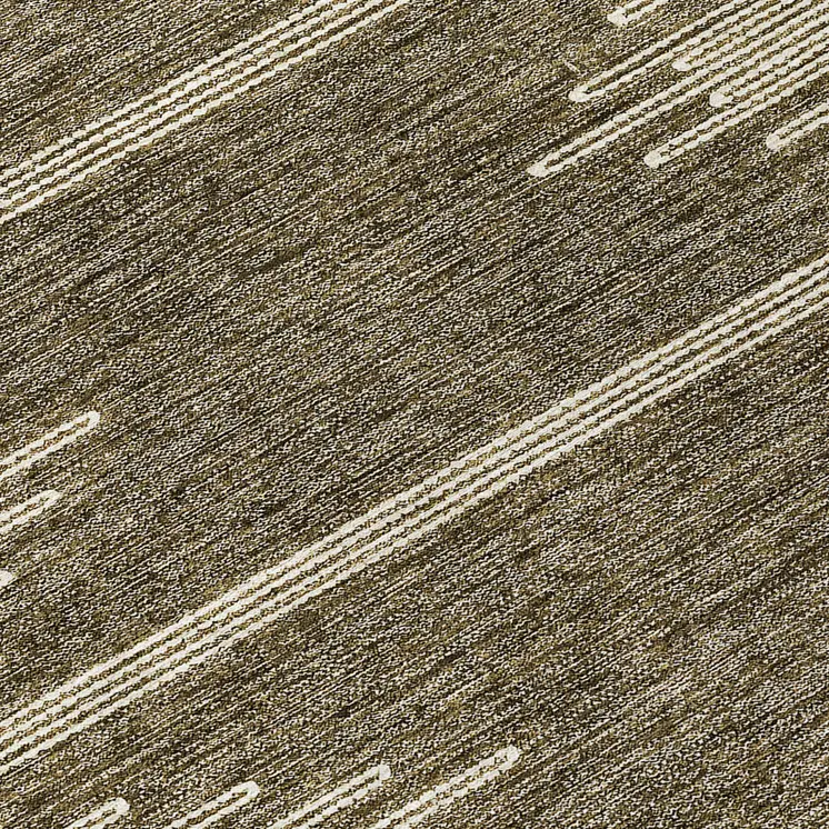 5' X 8' Coffee And Ivory Abstract Washable Indoor Outdoor Area Rug