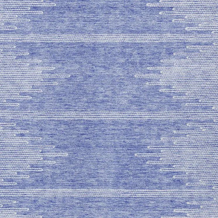 10' X 14' Denim Blue And Ivory Abstract Washable Indoor Outdoor Area Rug
