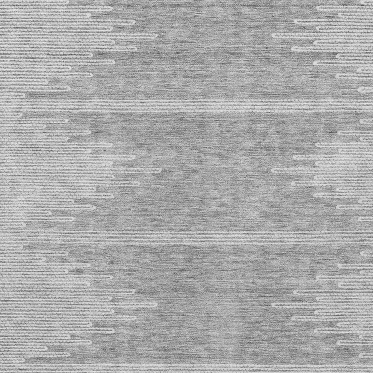 8' X 10' Gray And Ivory Abstract Washable Indoor Outdoor Area Rug