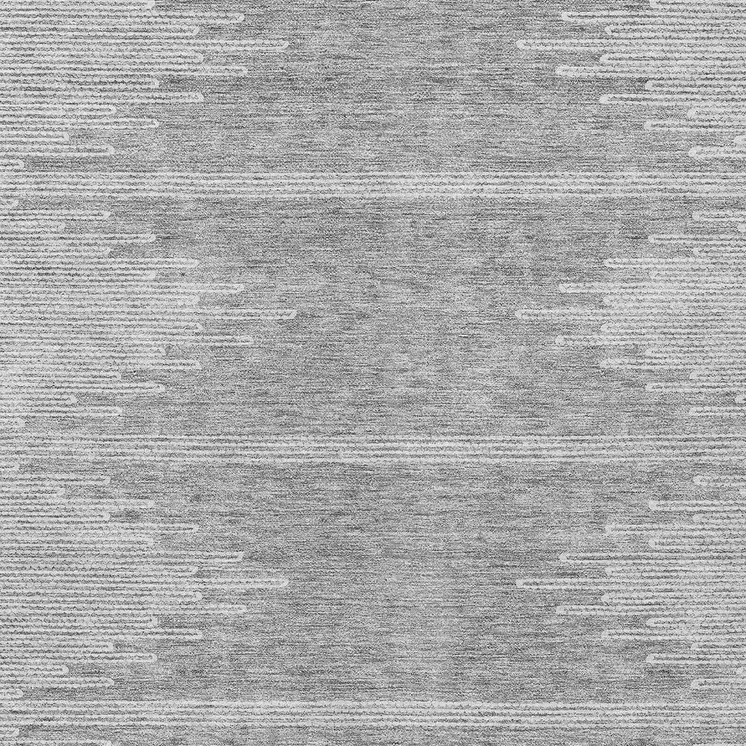 9' X 12' Gray And Ivory Abstract Washable Indoor Outdoor Area Rug