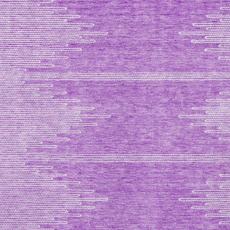 3' X 5' Lavender And Ivory Abstract Washable Indoor Outdoor Area Rug