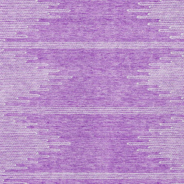 5' X 8' Lavender And Ivory Abstract Washable Indoor Outdoor Area Rug