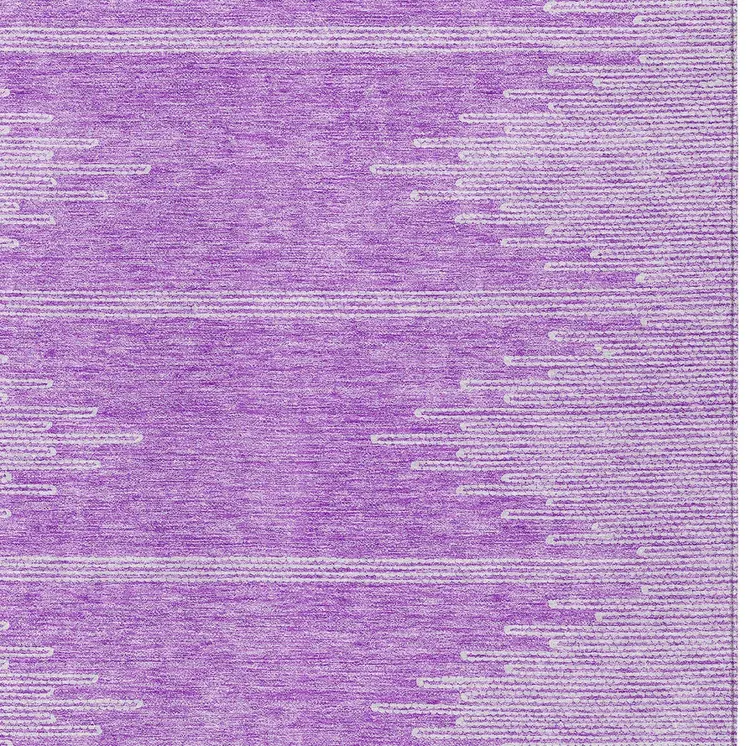 10' X 14' Lavender And Ivory Abstract Washable Indoor Outdoor Area Rug