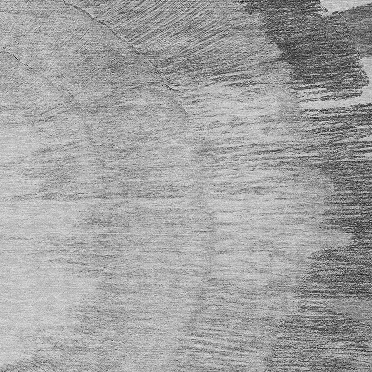 10' X 14' Gray Charcoal And Silver Abstract Washable Indoor Outdoor Area Rug