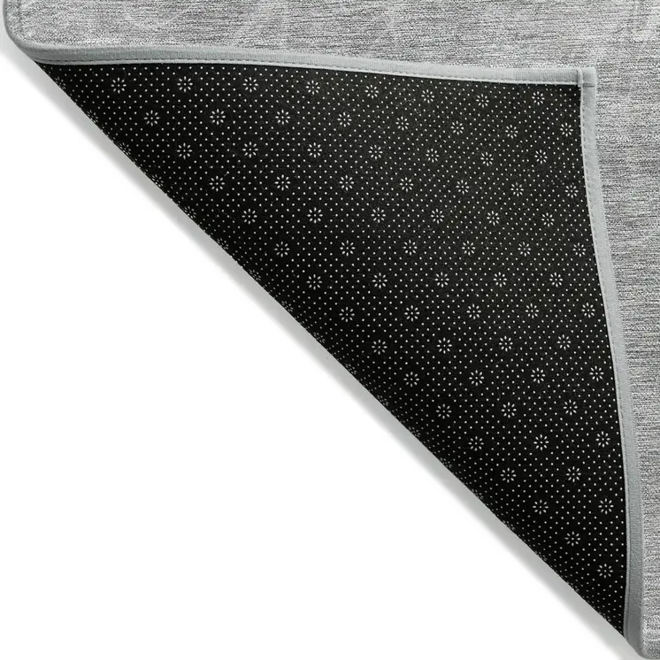 10' X 14' Silver And Gray Abstract Washable Indoor Outdoor Area Rug