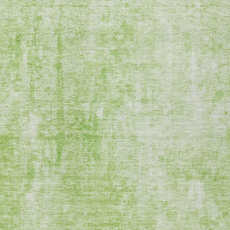 3' X 5' Green Abstract Washable Indoor Outdoor Area Rug