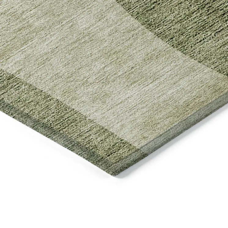 8' X 10' Beige And Chocolate Abstract Washable Indoor Outdoor Area Rug