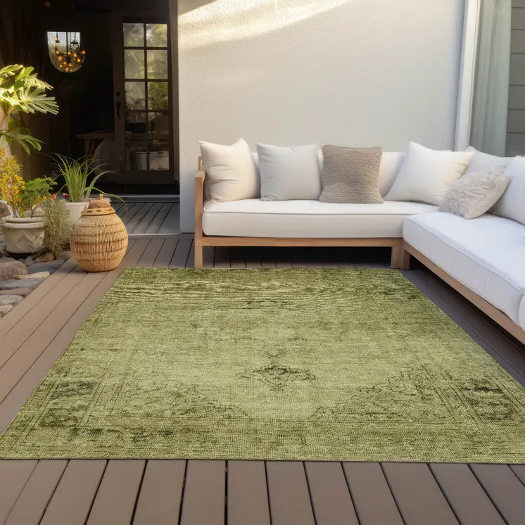 10' X 14' Khaki Brown And Taupe Oriental Washable Indoor Outdoor Area Rug