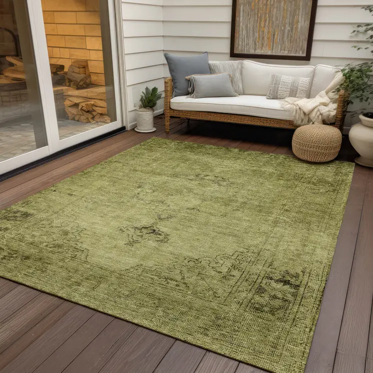 10' X 14' Khaki Brown And Taupe Oriental Washable Indoor Outdoor Area Rug