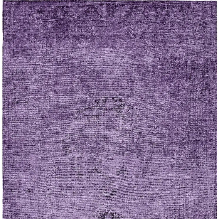 5' X 8' Purple Eggplant And Lavender Oriental Washable Indoor Outdoor Area Rug