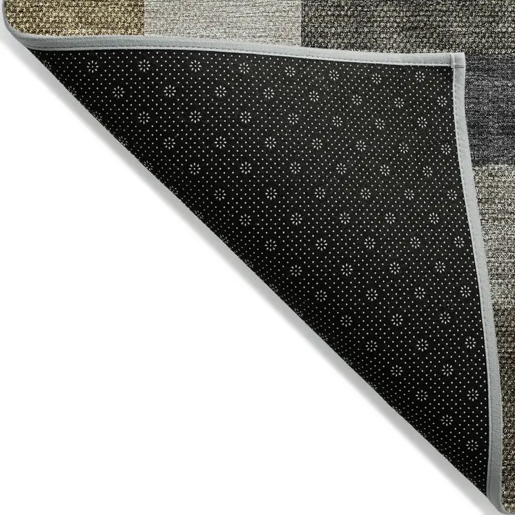 8' X 10' Brown Beige And Ivory Geometric Washable Indoor Outdoor Area Rug