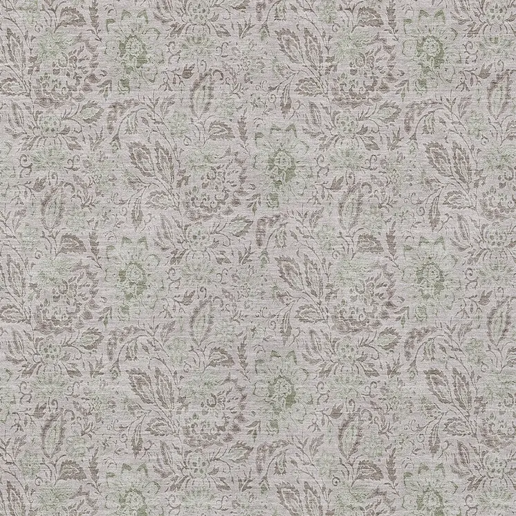 3' X 5' Taupe Beige And Brown Floral Washable Indoor Outdoor Area Rug