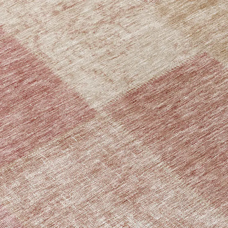 8' Blush Pink And Mauve Round Patchwork Washable Indoor Outdoor Area Rug