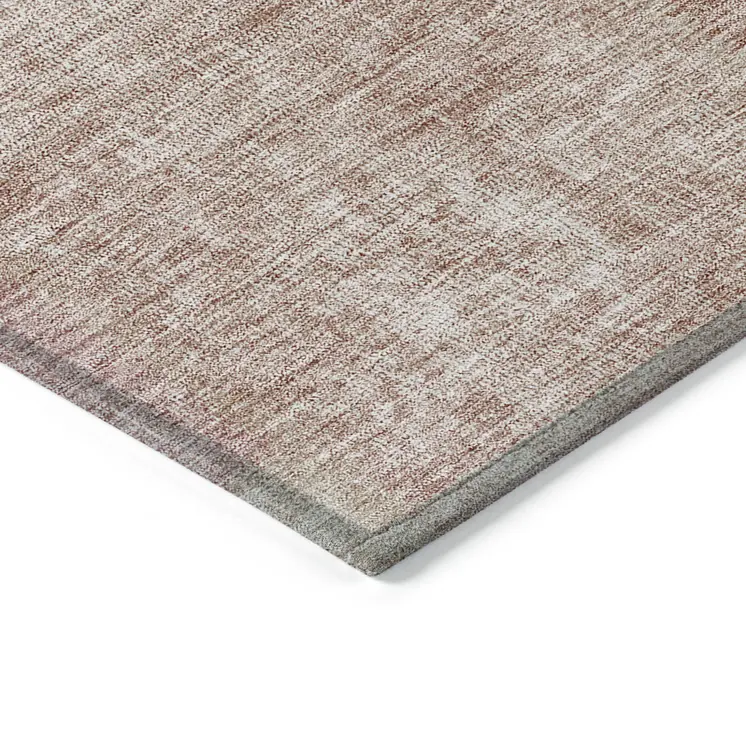 9' X 12' Blush Pink And Mauve Patchwork Washable Indoor Outdoor Area Rug