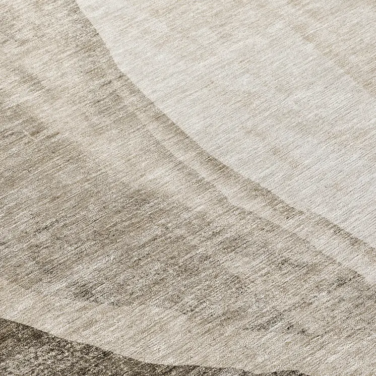 8' Taupe And Brown Round Abstract Washable Indoor Outdoor Area Rug