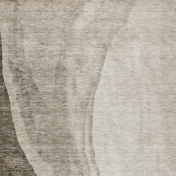 8' X 10' Taupe And Brown Abstract Washable Indoor Outdoor Area Rug