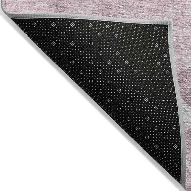 3' X 5' Blush Pink And Mauve Abstract Washable Indoor Outdoor Area Rug