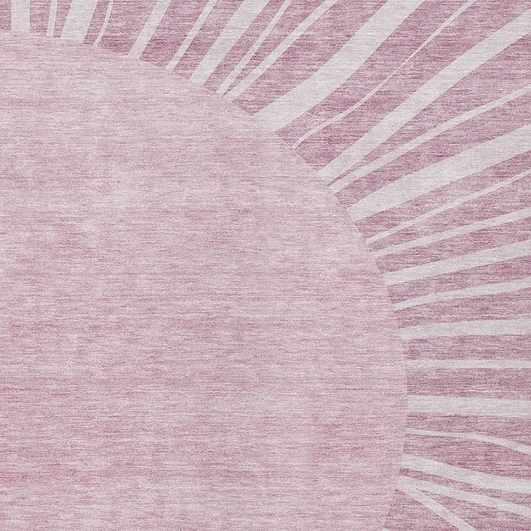 3' X 5' Blush Pink And Mauve Abstract Washable Indoor Outdoor Area Rug