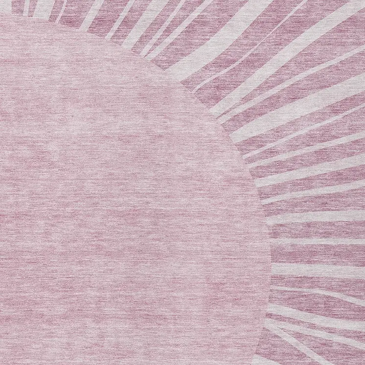 5' X 8' Blush Pink And Mauve Abstract Washable Indoor Outdoor Area Rug