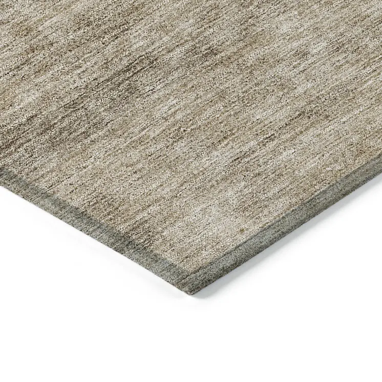 10' X 14' Brown Taupe And Beige Abstract Washable Indoor Outdoor Area Rug