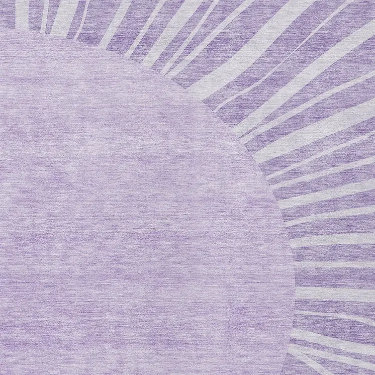 3' X 5' Lavender And Purple Abstract Washable Indoor Outdoor Area Rug
