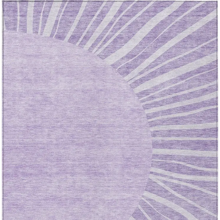 10' X 14' Lavender And Purple Abstract Washable Indoor Outdoor Area Rug