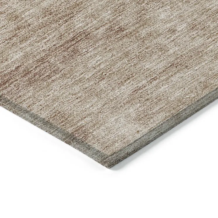9' X 12' Orange Copper And Terra Cotta Abstract Washable Indoor Outdoor Area Rug