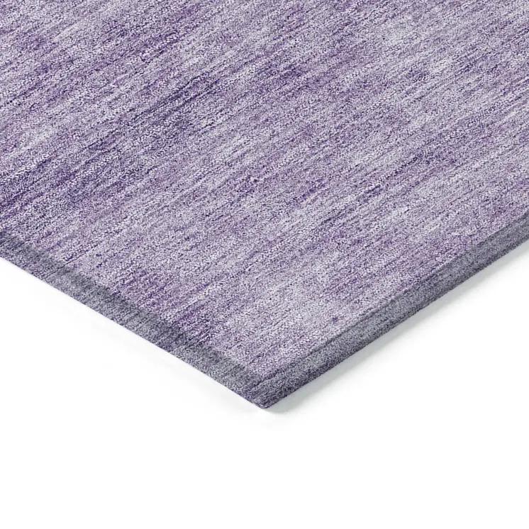 8' Purple Eggplant And Lavender Round Abstract Washable Indoor Outdoor Area Rug