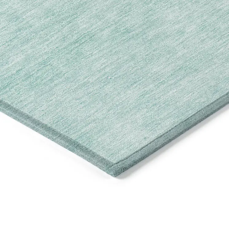 3' X 5' Teal Blue Aqua And Mint Green Abstract Washable Indoor Outdoor Area Rug