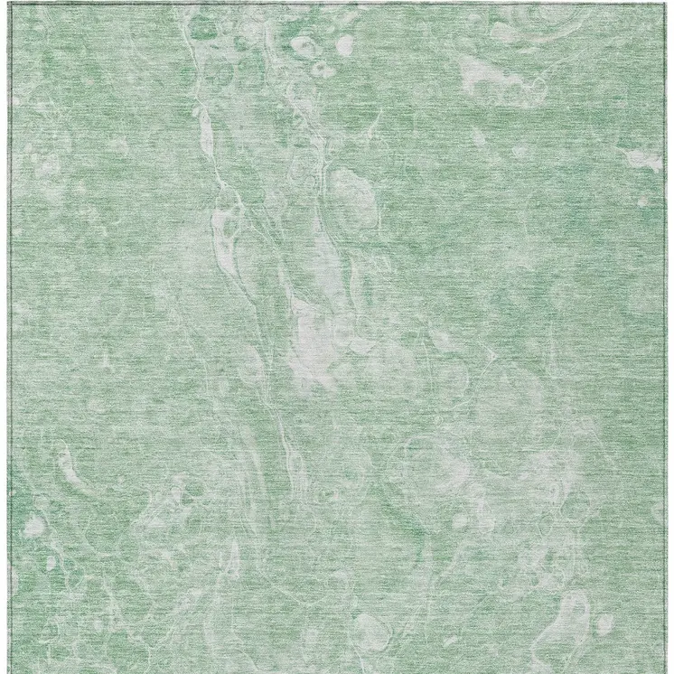 8' X 10' Mint Green Sage And Ivory Abstract Washable Indoor Outdoor Area Rug