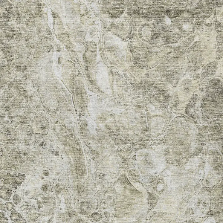 5' X 8' Tan Brown And Beige Abstract Washable Indoor Outdoor Area Rug