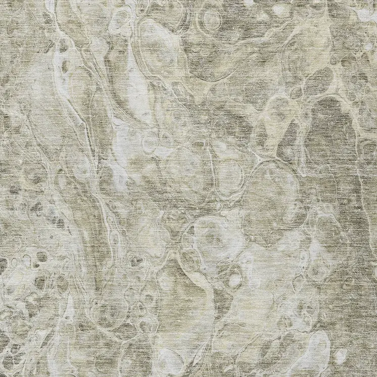 8' X 10' Tan Brown And Beige Abstract Washable Indoor Outdoor Area Rug