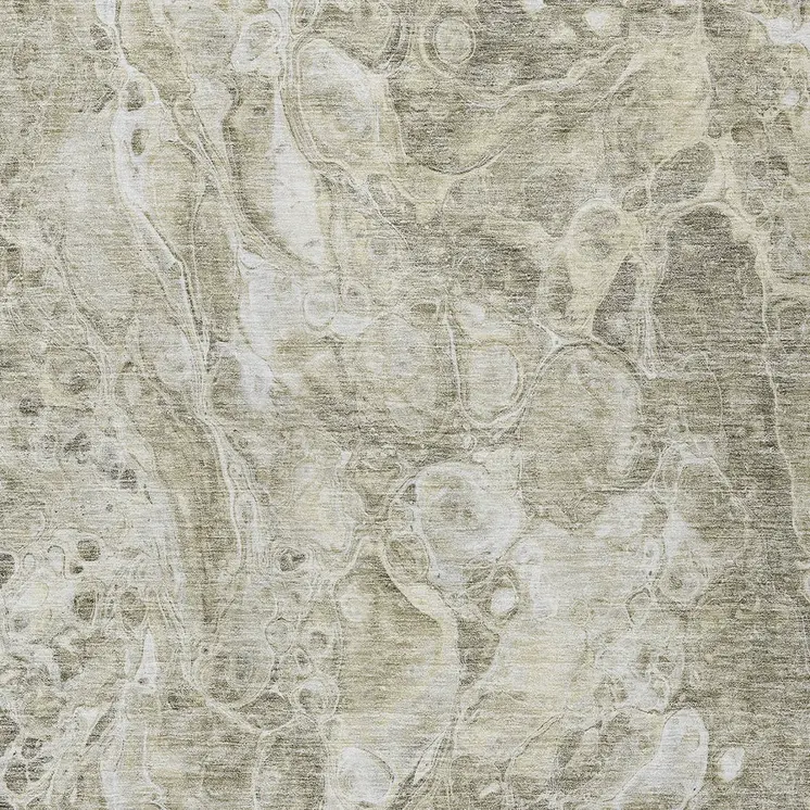 10' X 14' Tan Brown And Beige Abstract Washable Indoor Outdoor Area Rug
