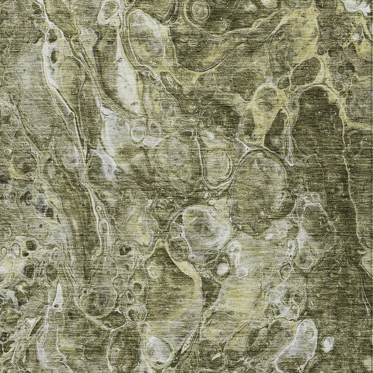 9' X 12' Taupe Chocolate And Beige Abstract Washable Indoor Outdoor Area Rug