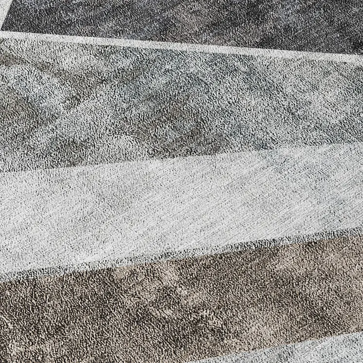 10' X 14' Gray Silver And Charcoal Geometric Washable Indoor Outdoor Area Rug