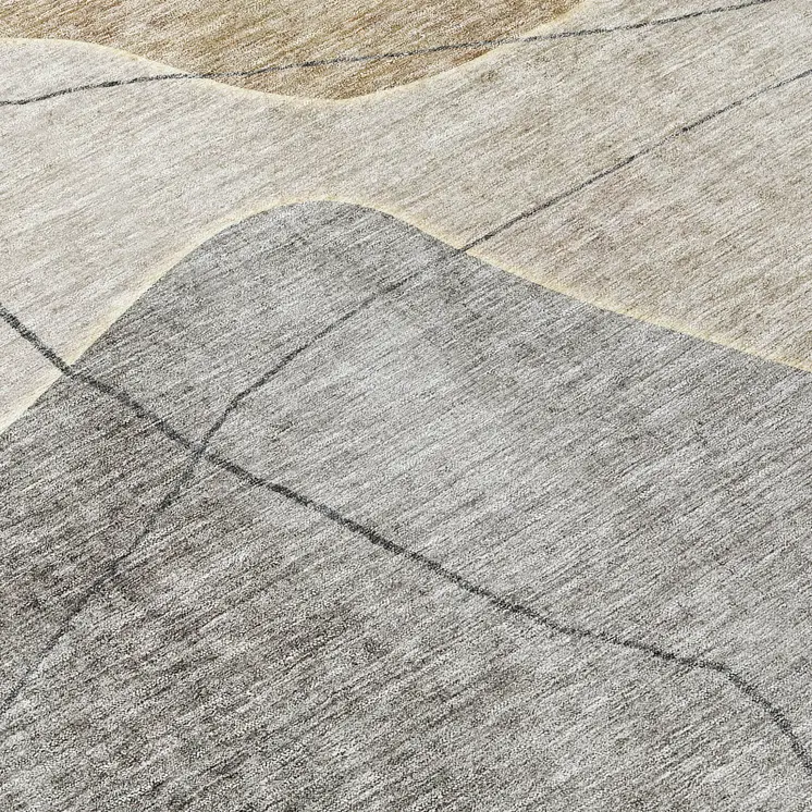 8' Beige Brown And Taupe Round Abstract Washable Indoor Outdoor Area Rug