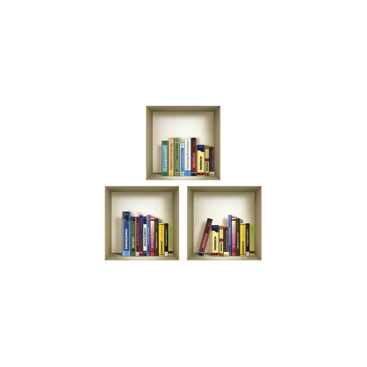 Set of Three Tisha Niche 3D Square Peel and Stick Wall Decals