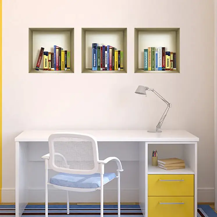 Set of Three Tina Niche 3D Square Peel and Stick Wall Decals