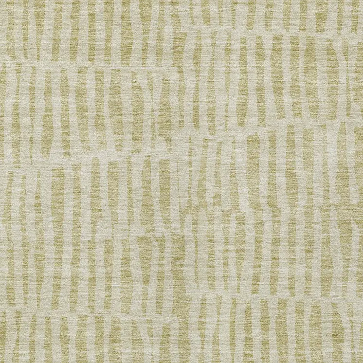3' X 5' Beige And Tan Striped Washable Indoor Outdoor Area Rug
