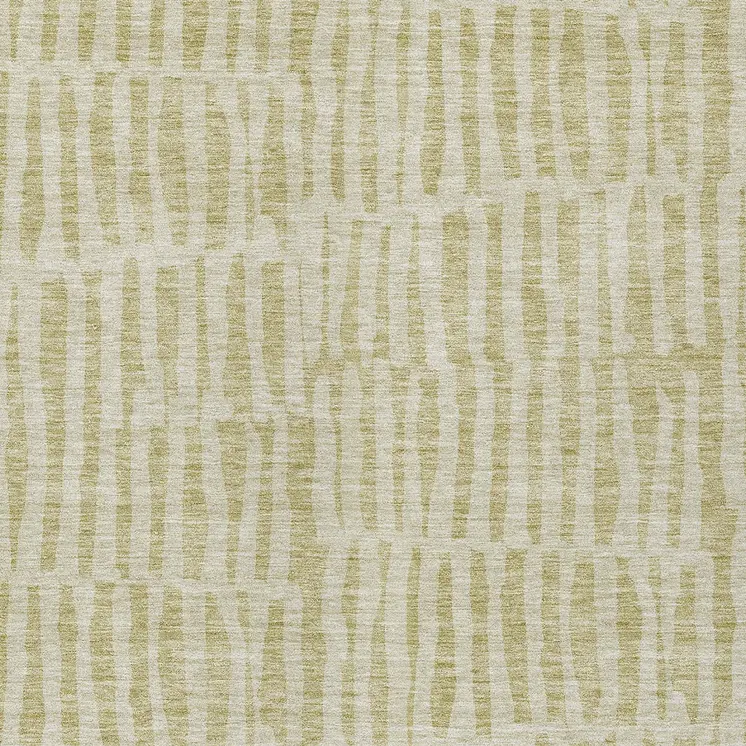 5' X 8' Beige And Tan Striped Washable Indoor Outdoor Area Rug