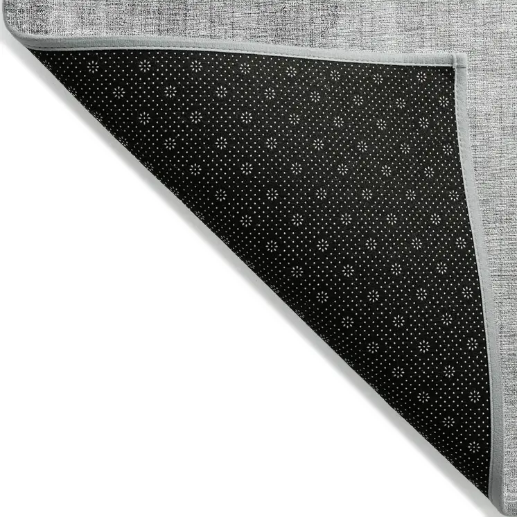 8' X 10' Gray Silver And Charcoal Geometric Washable Indoor Outdoor Area Rug