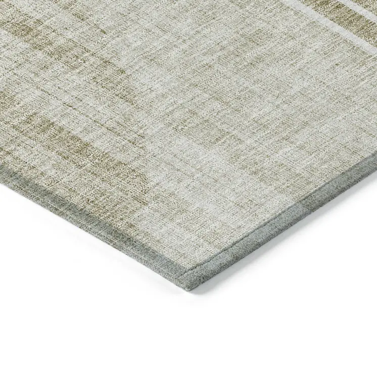 10' X 14' Taupe Beige And Tan Geometric Washable Indoor Outdoor Area Rug