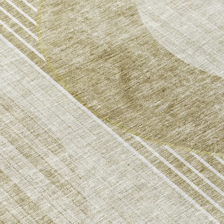 10' X 14' Taupe Beige And Tan Geometric Washable Indoor Outdoor Area Rug