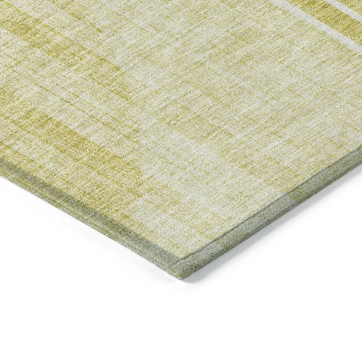 8' X 10' Wheat Gold And Ivory Geometric Washable Indoor Outdoor Area Rug
