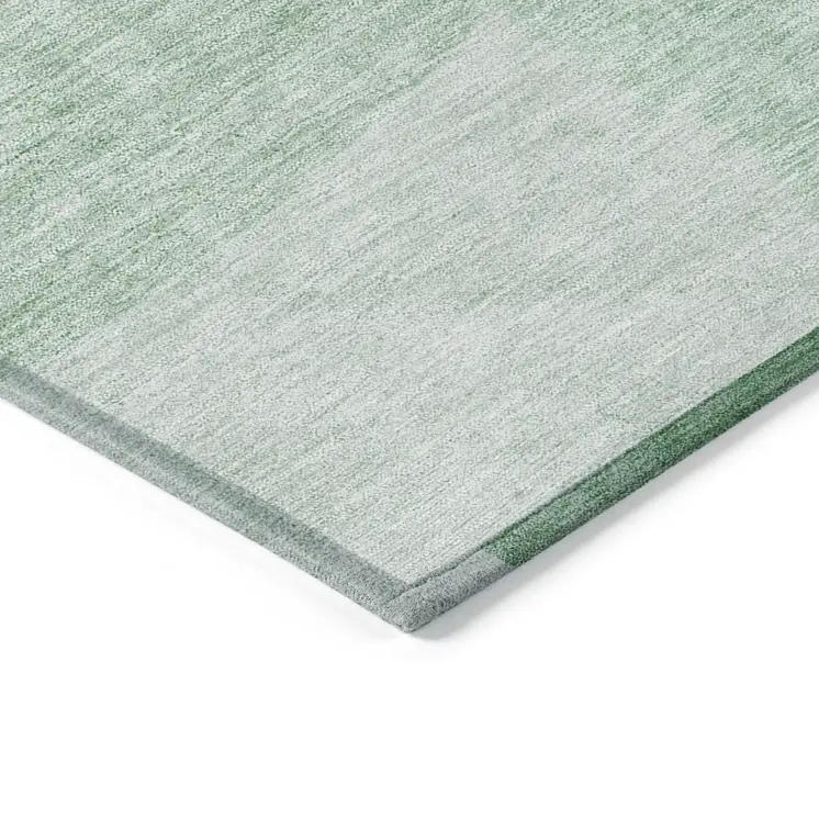 10' X 14' Green And Mint Green Geometric Washable Indoor Outdoor Area Rug