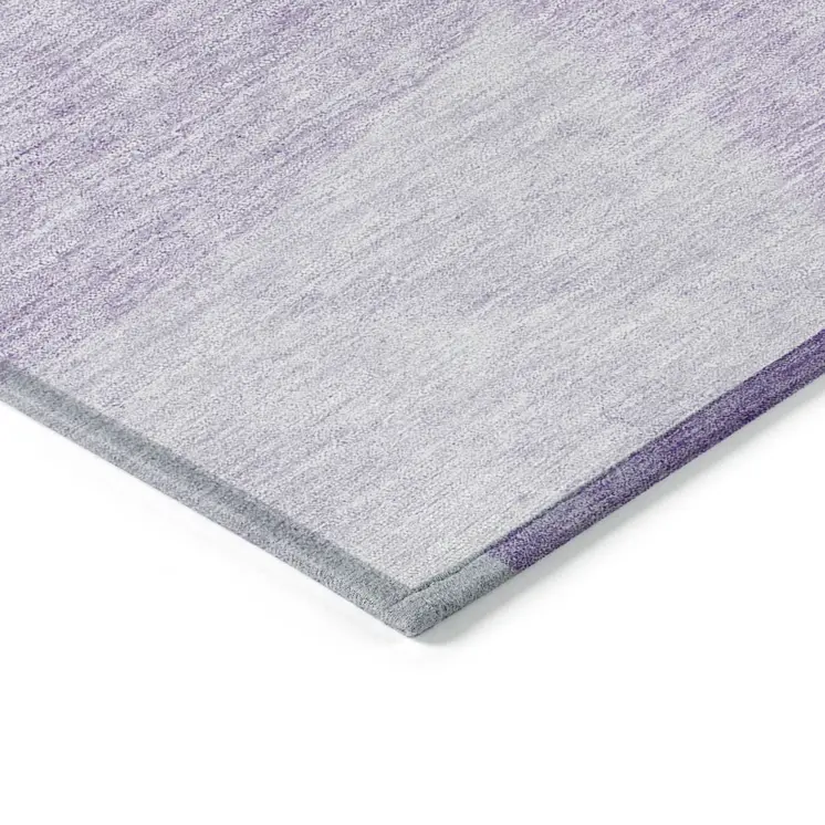 9' X 12' Purple And Lavender Geometric Washable Indoor Outdoor Area Rug