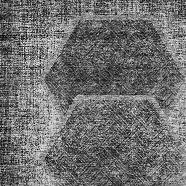 5' X 8' Gray Charcoal And Silver Geometric Washable Indoor Outdoor Area Rug