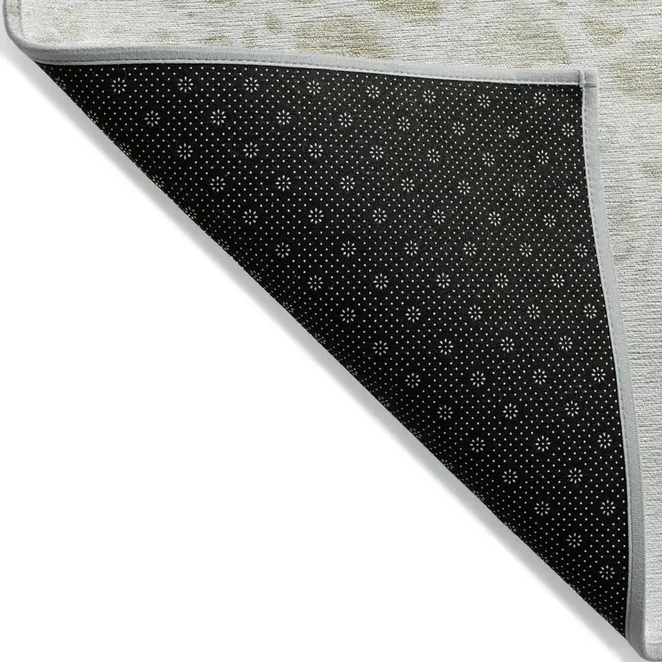 8' X 10' Taupe Beige And Ivory Nautical Washable Indoor Outdoor Area Rug