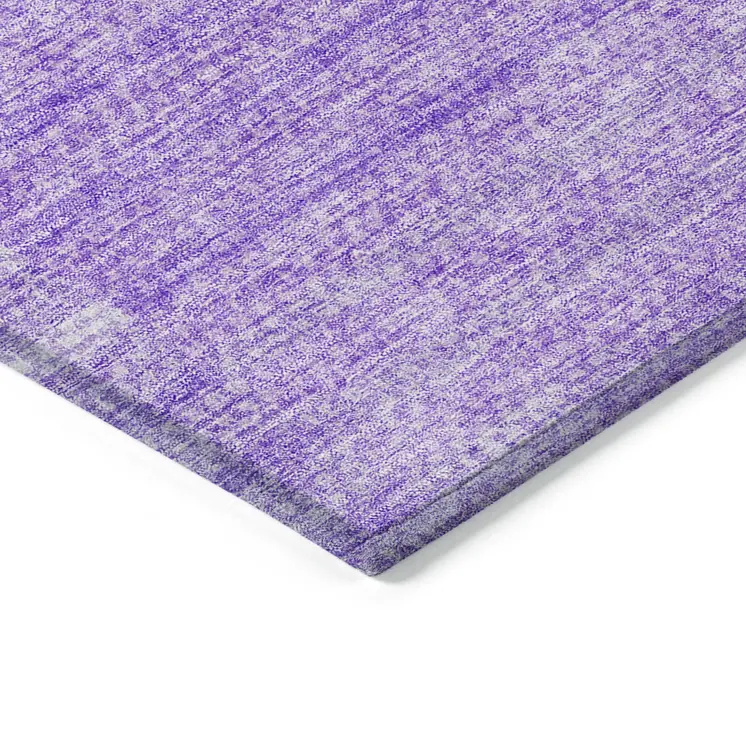 8' X 10' Lavender And Purple Striped Washable Indoor Outdoor Area Rug