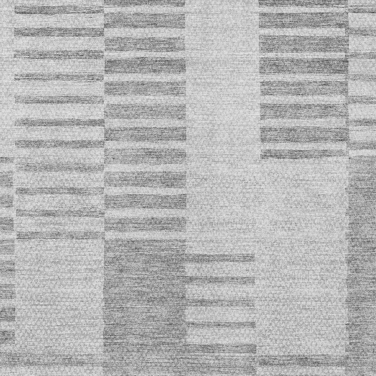 9' X 12' Silver Gray And Ivory Striped Washable Indoor Outdoor Area Rug